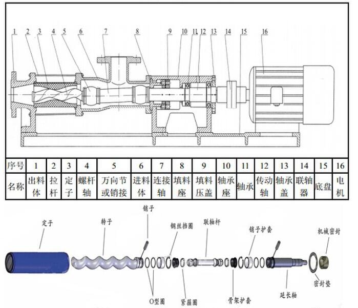 G型螺桿泵結(jié)構(gòu)圖